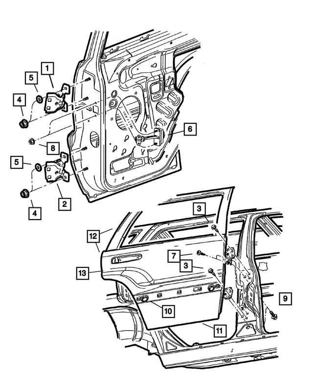 55363416AC - Doors and Related Parts: Door Half Hinge, Right for Mopar Image