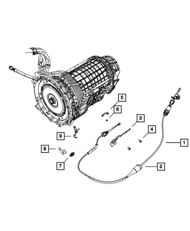 68059238AB - 2-Mode Hybrid Transmission; Automatic Transmission: Shift Cable for Mopar Image