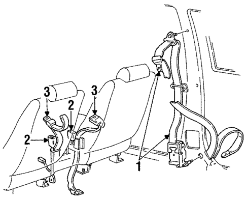 Front Seat Belts for 1997 Ford Taurus #0