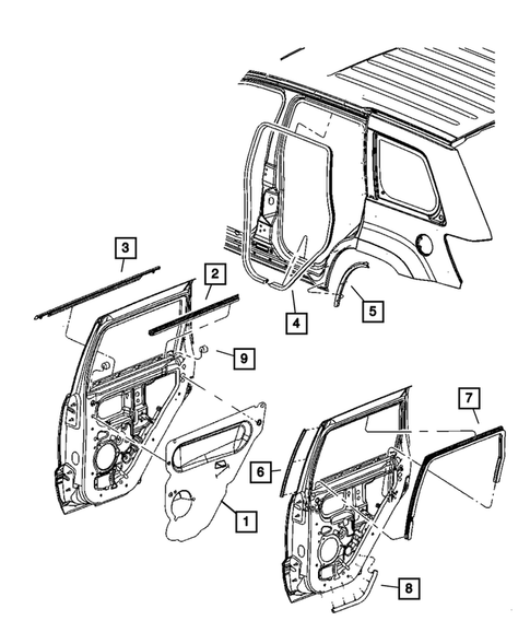 Weatherstrips and Seals for 2006 Jeep Grand Cherokee #1