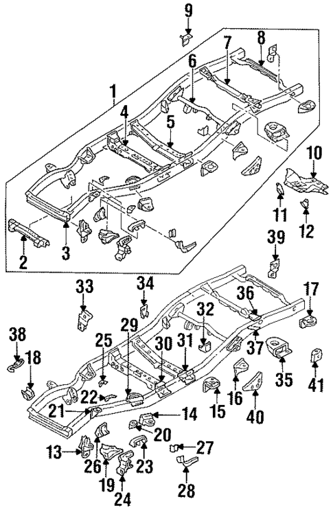 Frame & Components for 1994 Nissan Pathfinder #0
