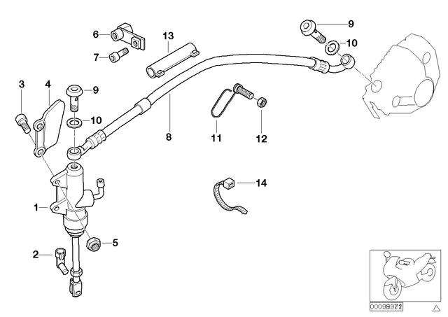 34317660907 - : Rear Brake Master Cylinder for BMW-Motorrad Image