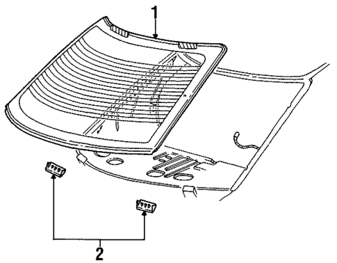 Glass & Hardware - Back for 1998 Ford Taurus #0