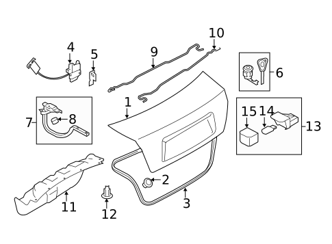 Lid & Components for 2014 Subaru Impreza #0