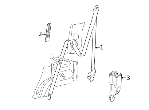 Seat Belt for 2005 Lincoln Aviator #3