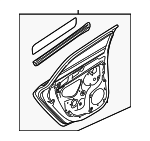 8Y5833052A - Body: Door Shell for Audi: A3, A3 Quattro, RS3, S3 Image