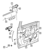 1EH581WGAA - Doors and Related Parts: Front Door Exterior Handle, Right for Mopar Image