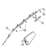 52029351AB - Restraints: Side Curtain Air Bag, Left for Mopar Image