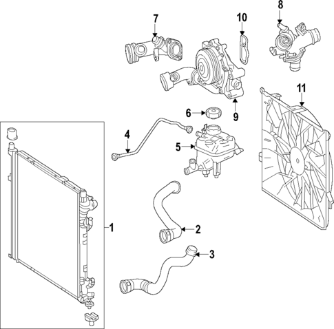 Radiator & Components for 2016 Mercedes-Benz GLE300d #0