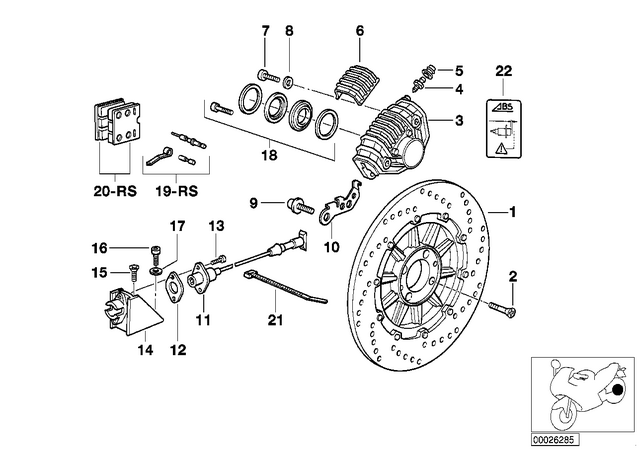 34512332581 - : Rear Brake Disk Black "ABS" for BMW-Motorrad Image