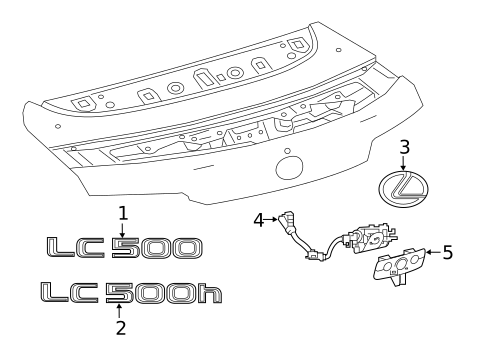 Exterior Trim - Trunk for 2018 Lexus LC500 #0