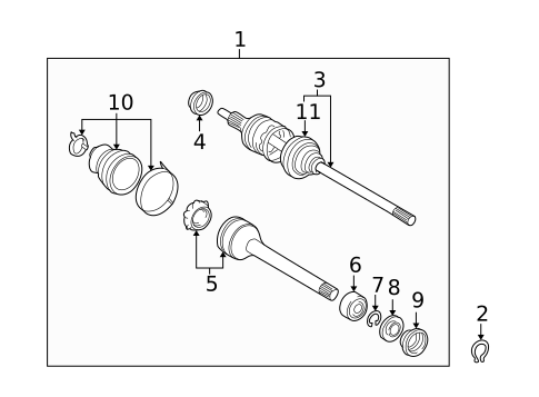 Drive Axles for 2001 Toyota Sienna #0