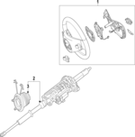 46037049E38 - Steering: Steering Wheel for Mercedes-Benz Image