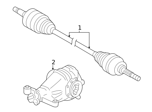 Axle & Differential for 2009 Lexus SC430 #1