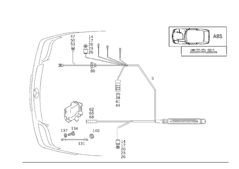 Brake Pad Wear Indicator, Abs, and Electronic Traction System for 1991 Mercedes-Benz 500SL #0