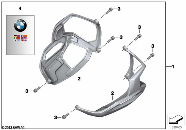 71607719449 - : Set, Valve Cover Guards, Plastic for BMW-Motorrad Image