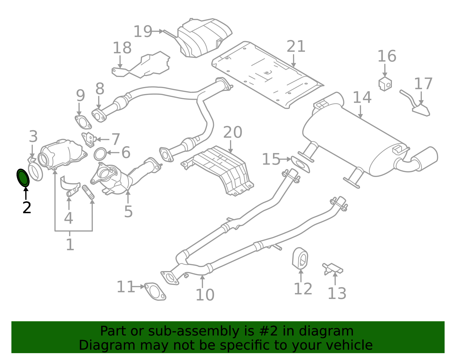 14445-5CB0A - Catalytic Converter Gasket 2023-2025 Nissan Z