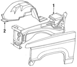 E9TZ16K006A - Body: Inner Panel for Ford: Bronco II, Ranger Image