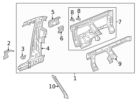 Inner Structure for 2019 Honda Ridgeline #0