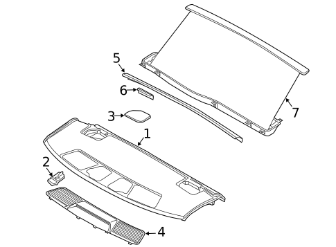 Interior Trim - Rear Body for 2003 BMW 760Li #0