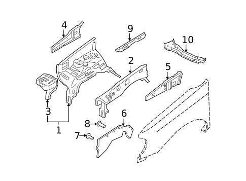 Structural Components & Rails for 2004 Nissan Xterra #0