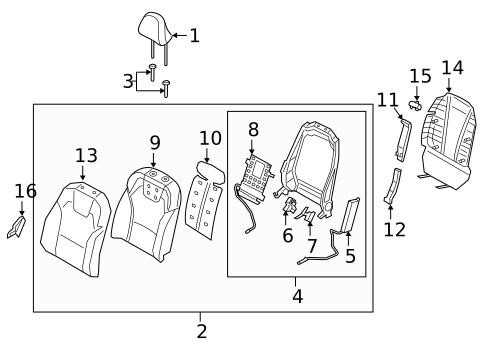 Driver Seat Components for 2022 Kia Telluride #0