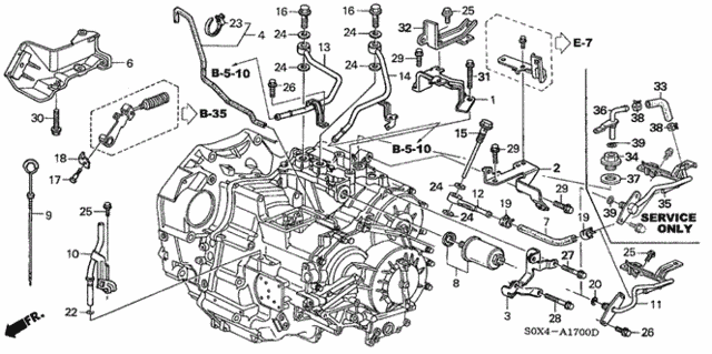 AT ATF Pipe (5AT) for 2003 Honda Odyssey #0