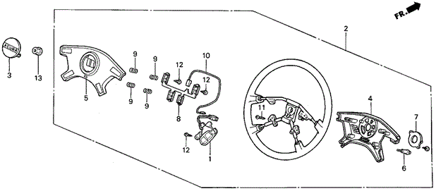 Steering Wheel (3) for 1988 Acura Integra #0