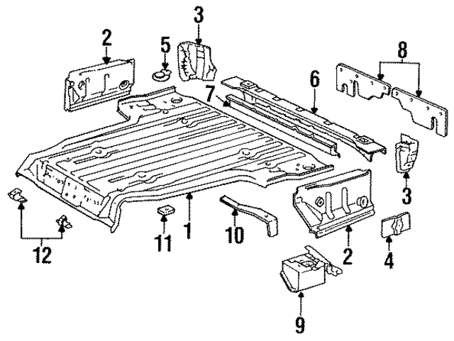 5831189117 - : Rear Floor Pan for Toyota Image