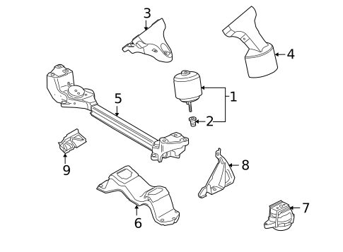 Engine & Trans Mounting for 2005 Volkswagen Phaeton #0