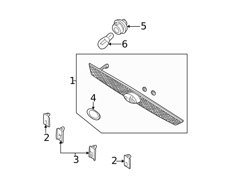 Grille & Components for 2002 Ford Focus #0