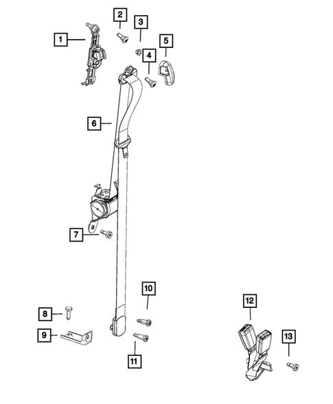 Seat Belts for 2020 Dodge Grand Caravan #1