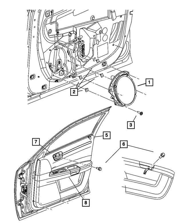 1AE56ZP7AA - Doors and Related Parts: Lock Knob Bezel for Mopar Image