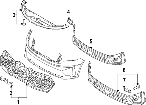 Grille & Components for 2023 Kia Sorento #0