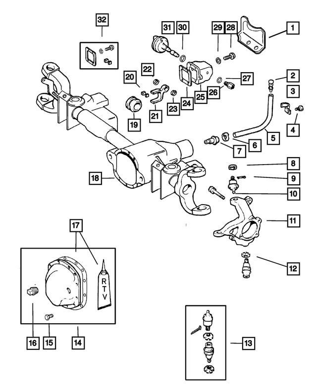 4137734 - Front Suspension &amp; Drive: Axle Disconnect Cover Bolt for Mopar Image