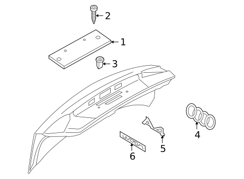 Exterior Trim - Lift Gate for 2012 Audi A4 Quattro #1