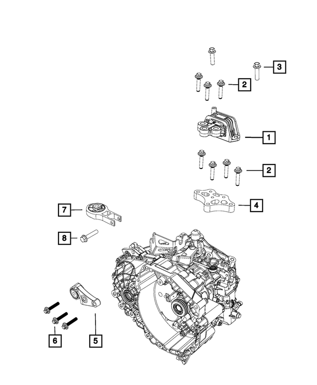 6511506AA - C635; 6-Speed; Manual Transaxle: 6 Lobe External Head Bolt for Mopar Image
