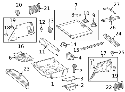 Interior Trim - Rear Body for 2016 Mercedes-Benz GLE63 AMG #0