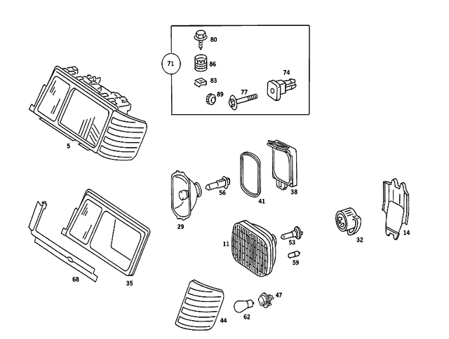 38263090 - Electrical System: Lens for Mercedes-Benz Image image