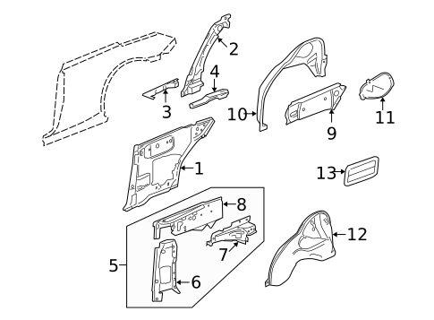 Inner Structure for 2009 Pontiac G6 #1