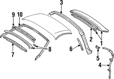 Roof & Components for 1996 Toyota Supra #0
