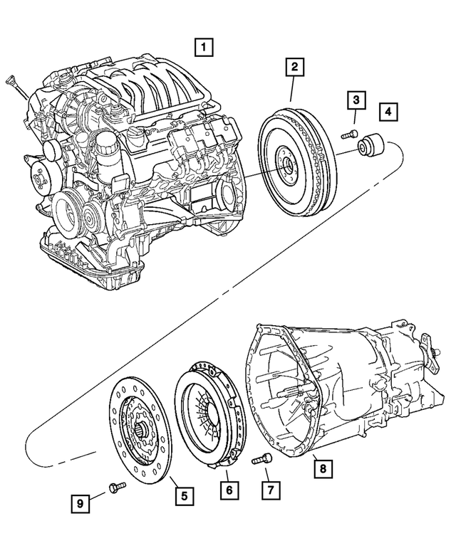 « 5098905AA – Manual Transmission 6 Speed [DED] : Volant Moteur pour Mopar Image »