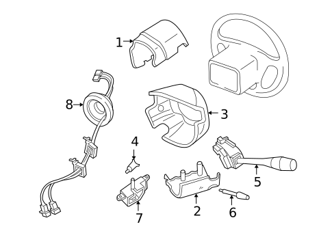Shroud, Switches & Levers for 2006 Mercury Monterey #0