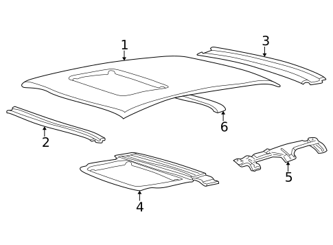 Roof & Components for 2001 Kia Optima #0