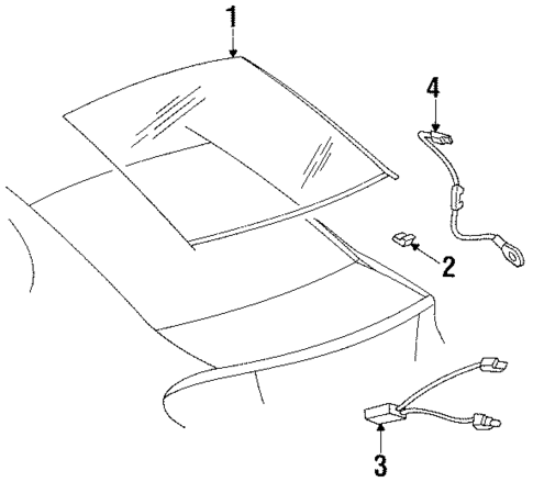 Glass & Hardware - Back for 2000 Chrysler LHS #0
