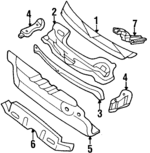 XF5Z12022A68AAA - Body: Cowl Grille for Mercury: Villager Image