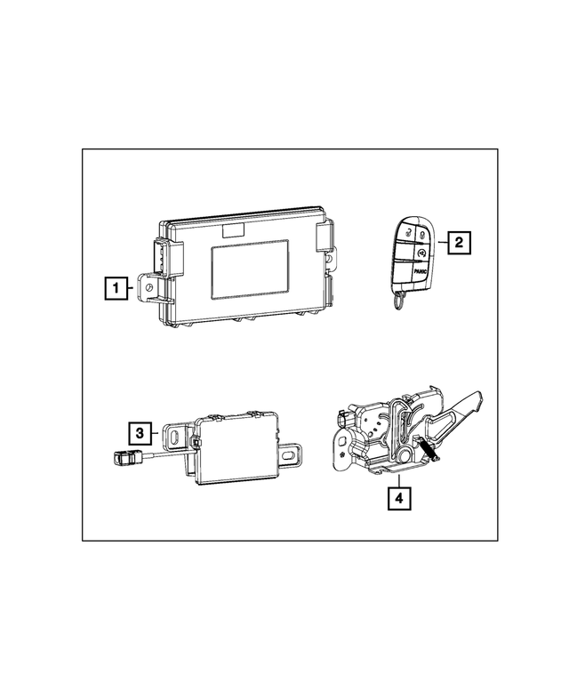 68067533AI - Mopar Accessories - Component Parts: Remote Start And Keyless Entry Antenna for Mopar Image