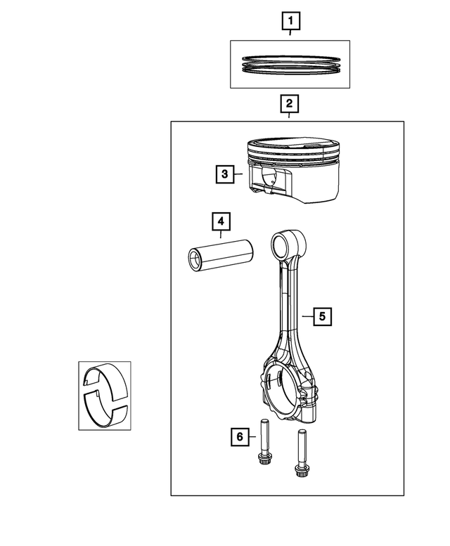 68090673AA - Engine: Piston Pin And Rod for Mopar Image