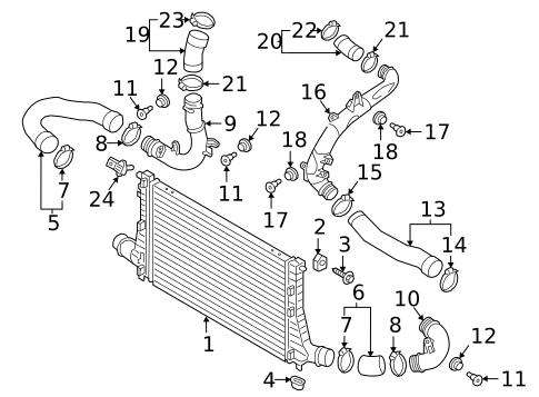 Intercooler for 2023 Volkswagen Atlas #0