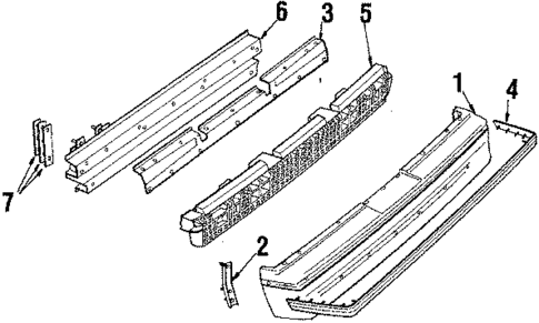 Bumper & Components - Rear for 1986 Oldsmobile Firenza #1